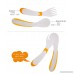 LK-WORLD Toddler Utensils Baby Fork and Spoon Set Toddler Training Cutlery Perfect Size Kids Infant Self Feeding Spoon Toddler Feeding Baby Utensils (Yellow) - B07C1DQ34V